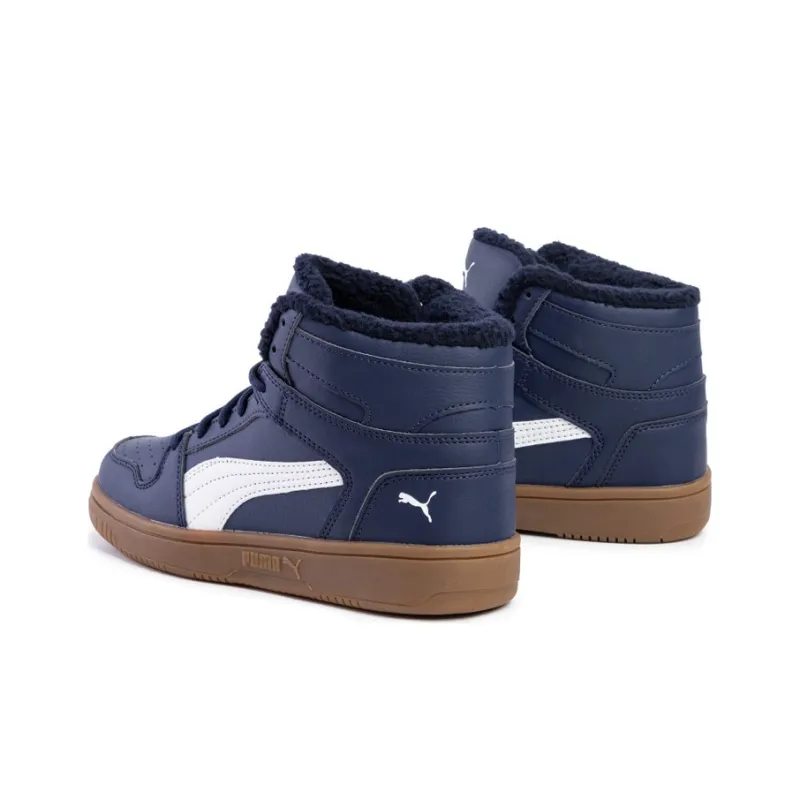 PUMA Rebound Layup Skateboard Shoes Men High-Top Blue-3