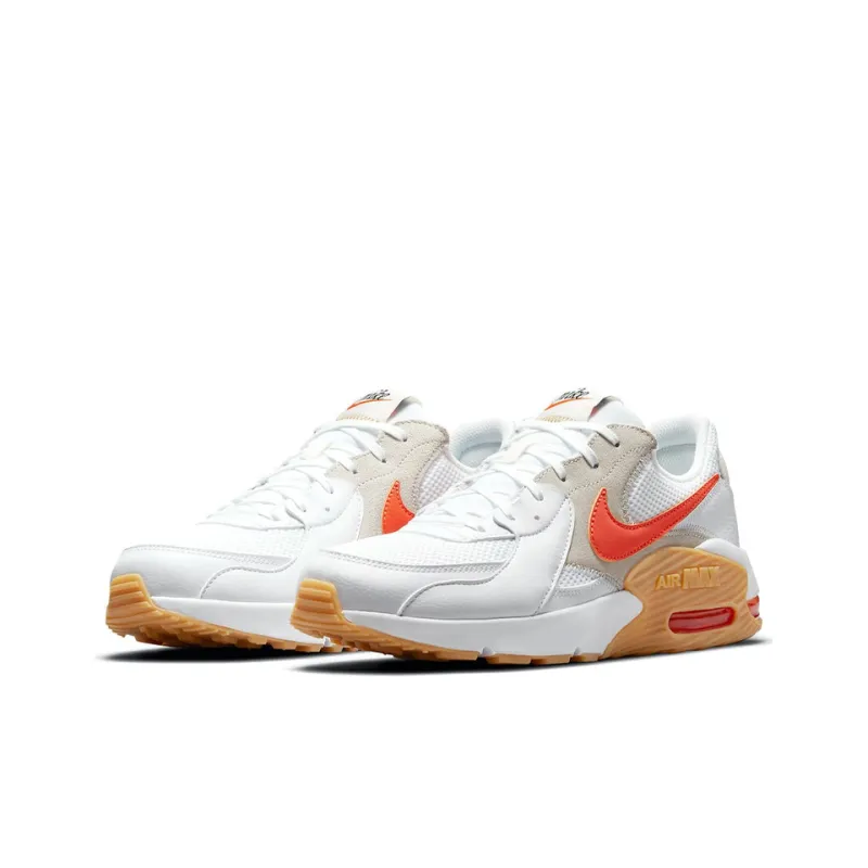 Nike Air Max Excee Cushioning Breathable Wear-Resistant Slip-Resistant Low-Top Universality Men's White Orange-1