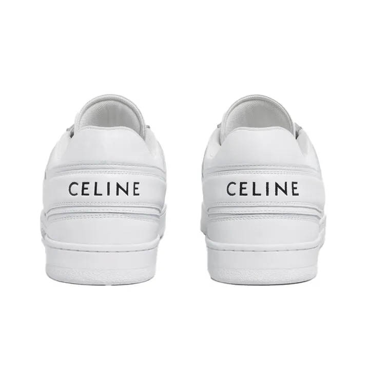 CELINE Trainer Low Top Stylish Skateboarding Shoes Men's Neon White-3