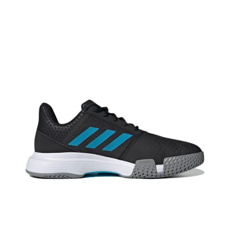 Adidas Courtjam Bounce Slip-Resistant Low-Top Tennis Shoes Men's Black Blue-1