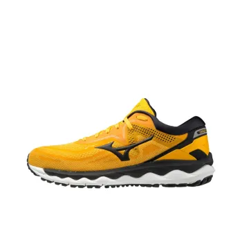 Mizuno Wave Sky 4 Running Shoes Unisex Low Top Black/Yellow