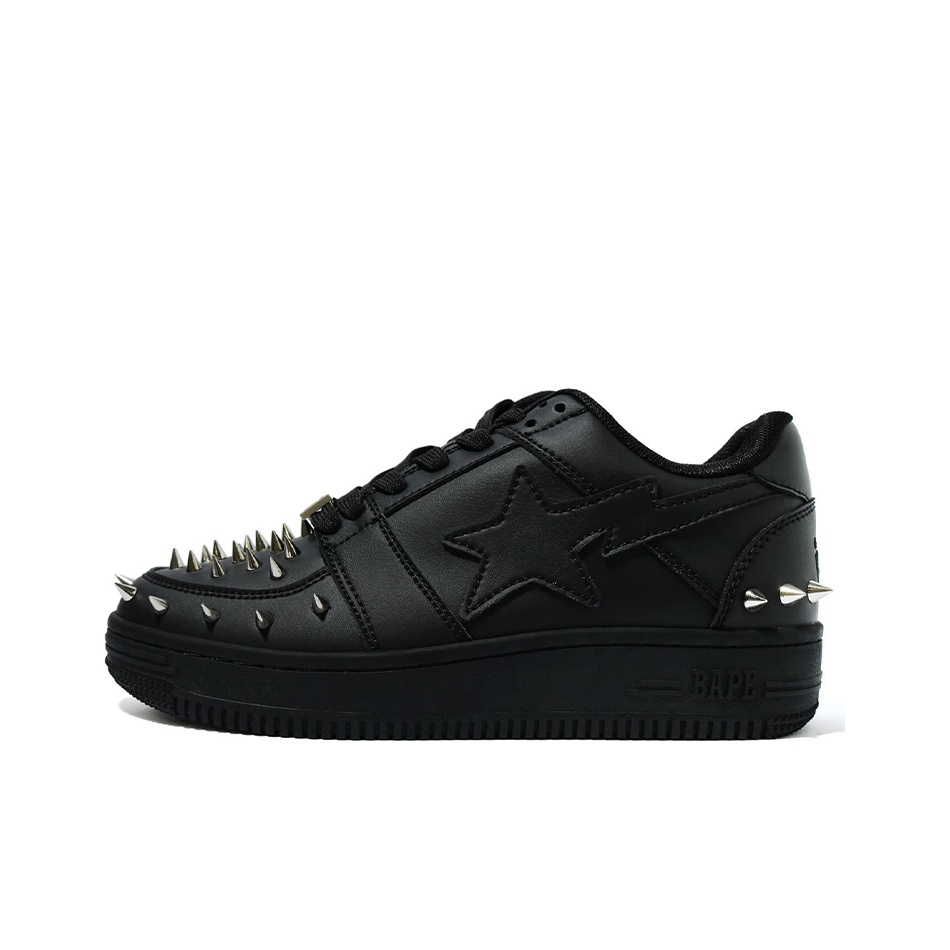 BAPE a BATHING APE Bape Sta Low Black Gold Studded - POIZON