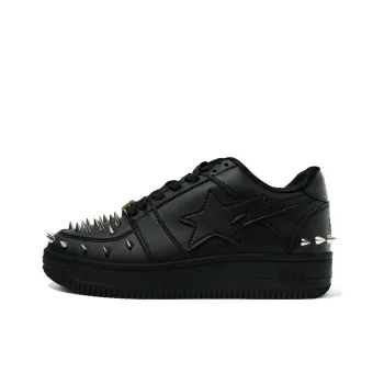 BAPE A BATHING APE Bape Sta Low Black Gold Studded