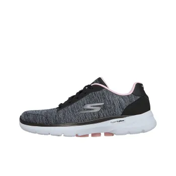 Skechers Go Walk 6 - Magic Melody Anti-Slip Wear-Resistant Low-Top Casual Shoes Women's Black Pink