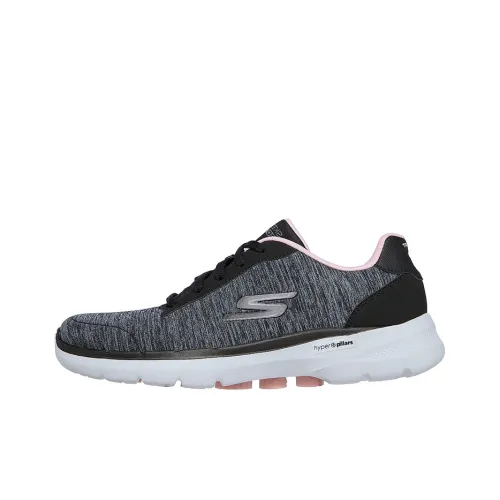 Skechers Go Walk 6 - Magic Melody Anti-Slip Wear-Resistant Low-Top Casual Shoes Women's Black Pink