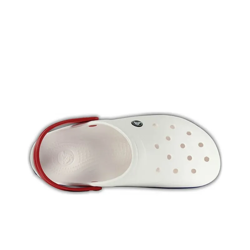 Crocs Beach Unisex White Blue Sandals 'White Blue'-1