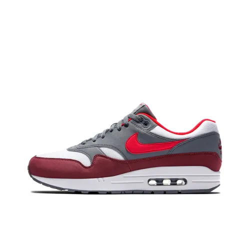 Nike Air Max 1 Running Shoes Unisex Low-Top White/Red/Gray