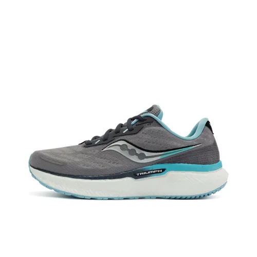 Saucony Triumph 19 Running Shoes Women's Low-Top Gray/White/Blue