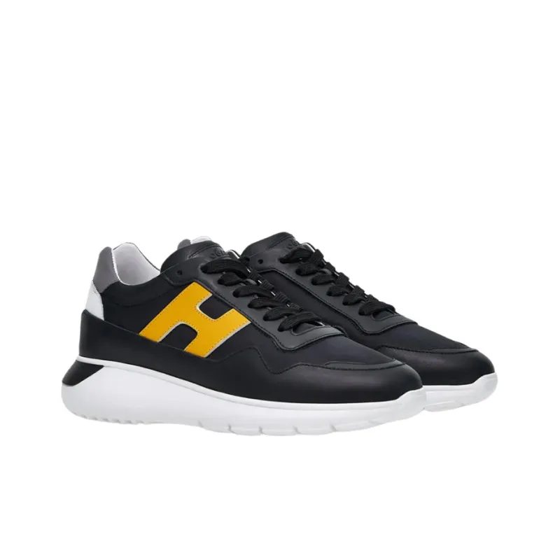 HOGAN Interactive³ Low Top Sports Casual Shoes Men's Black-1