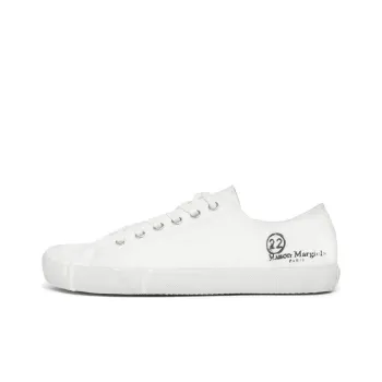 Maison Margiela Tabi Paint Drop Stylish Skateboarding Shoes Men's White