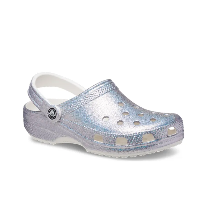 Crocs Classic Casual Unisex Metallic Silver Pink Sandals-2