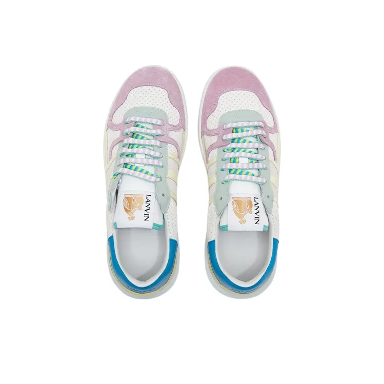 Lanvin Clay Low Top Stylish Skateboarding Shoes Men's White Yellow Valentine's Day Limited Edition-3