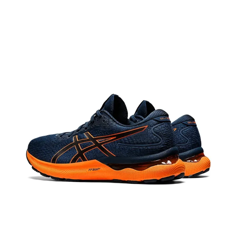 Asics Gel Nimbus 24 French Blue Shocking Orange-3