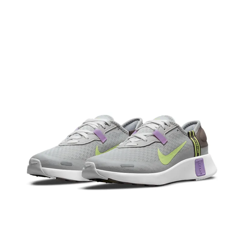 Nike Reposto Cushioning Anti-Slip And Wear-Resistant Breathable Rebound Low-Top Running Shoes GS Gray Purple Yellow-2