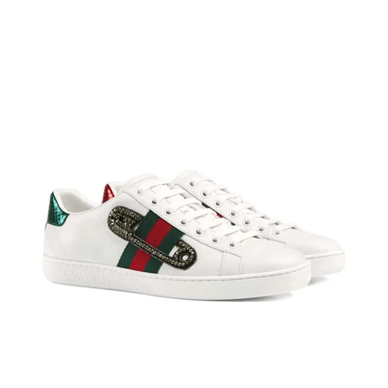 GUCCI ACE Stylish Skateboarding Shoes Women's White-2