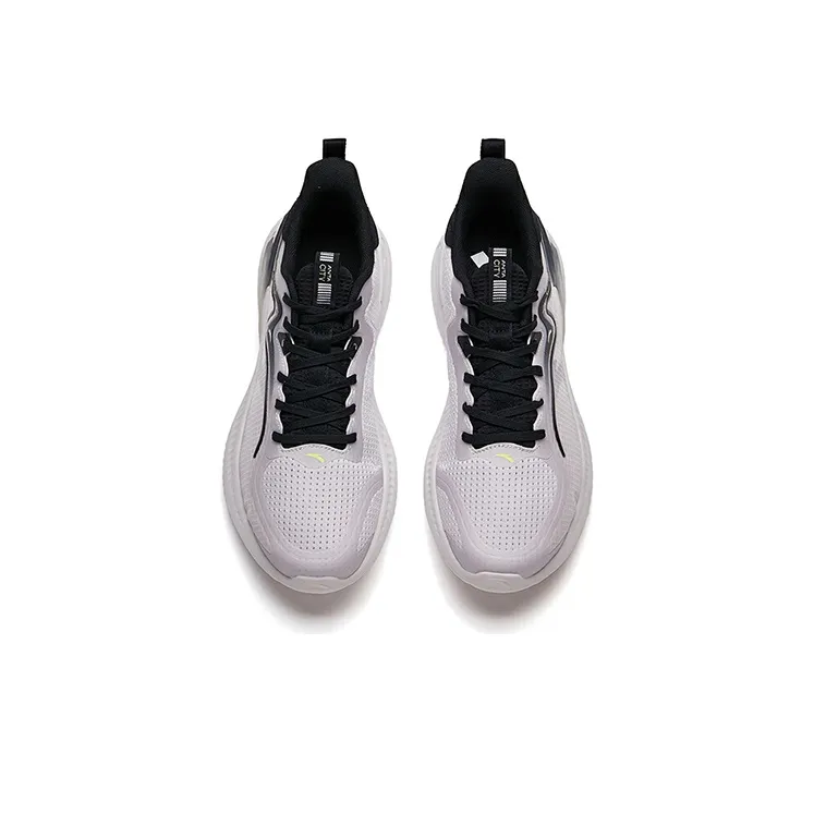 Anta Cushioning Breathable Lightweight Wear-Resistant Slip-Resistant Low-Top Running Shoes Men's Light Silver Gray-2