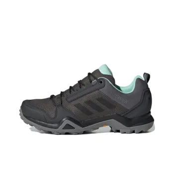 Adidas Terrex AX3 GTX Cushioned Slip Resistant Low Top Trekking Shoes Women's Gray Black Green