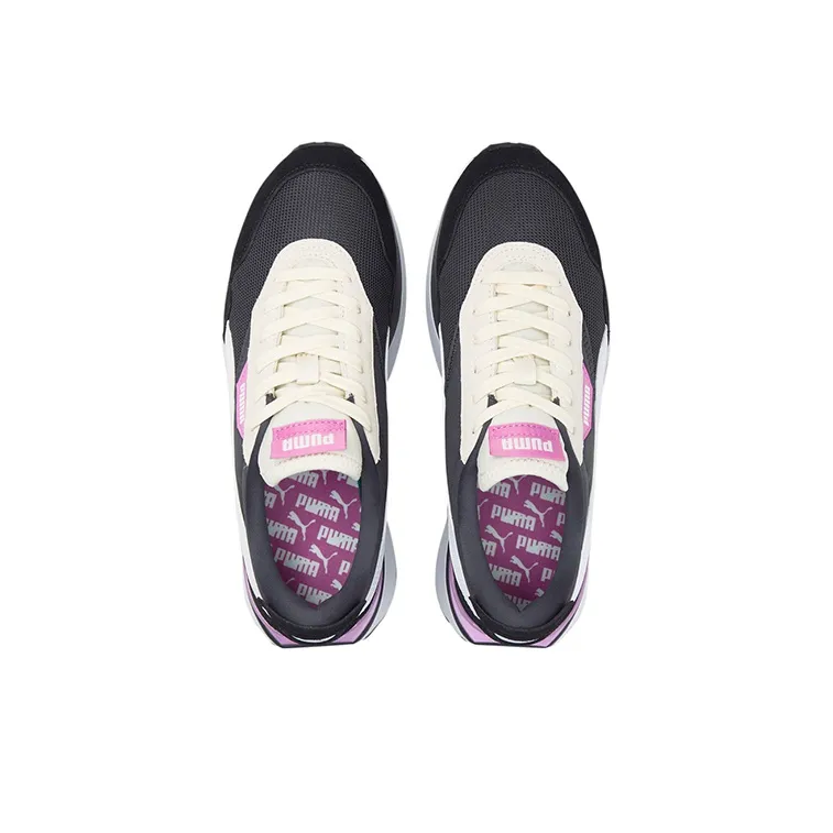 PUMA Cruise Rider GL Cushioning Anti-Slip And Wear-Resistant Low-Top Casual Shoes Women's Black White Purple-2