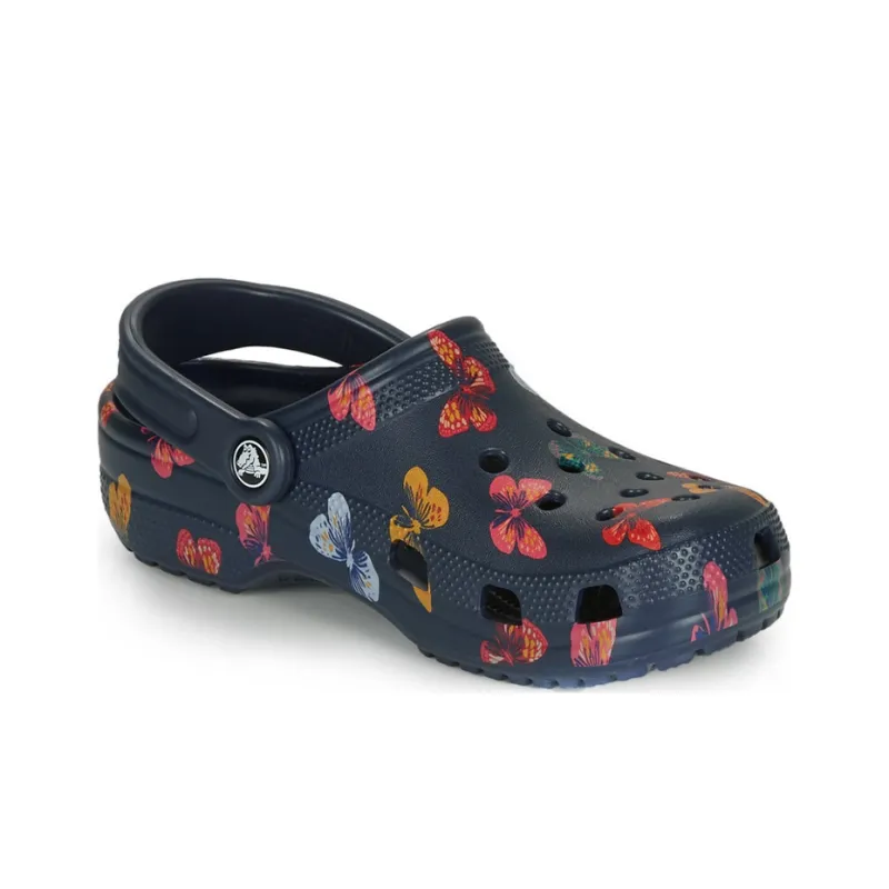 Crocs Classic Vacay Vibes Butterfly Clogs 'Navy Multi'-2