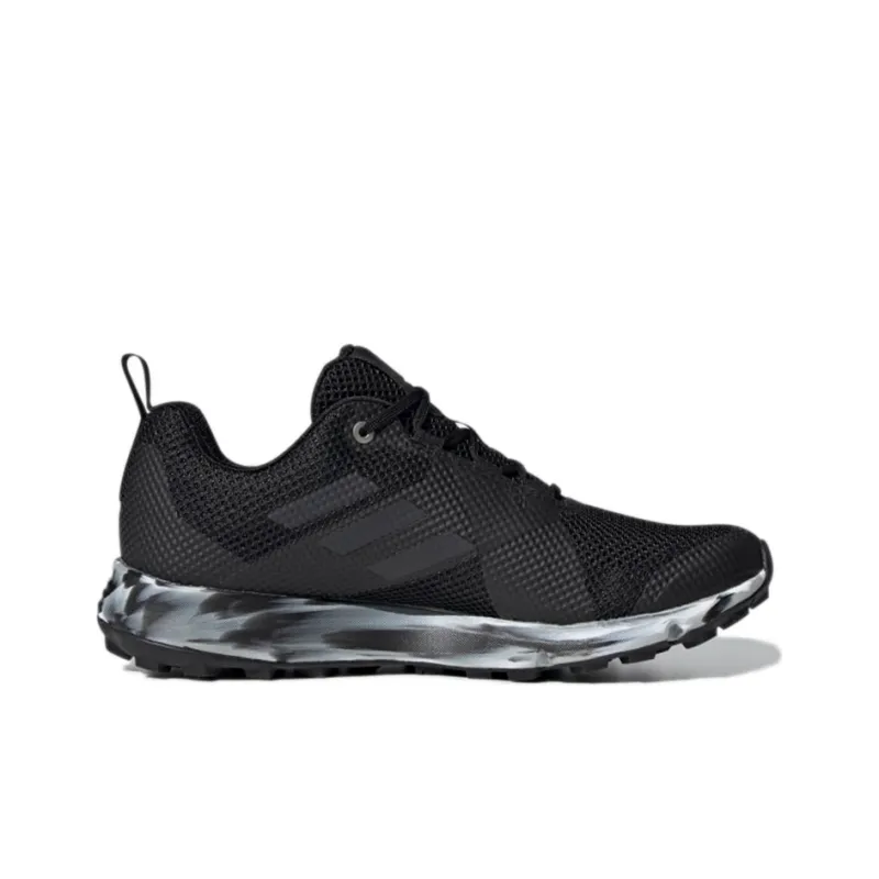 Adidas Terrex Two Trail Running Anti-Slip And Wear-Resistant Breathable Low-Top Running Shoes Women's Charcoal Black-1