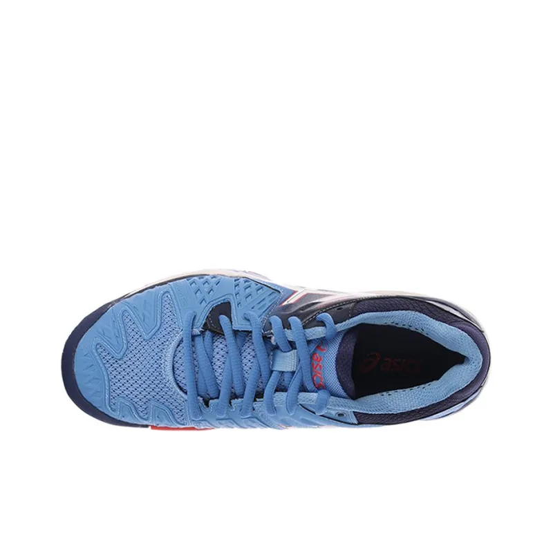Asics Gel Resolution 6 Abrasion Resistant Low Top Running Shoes Women's Blue Red-2