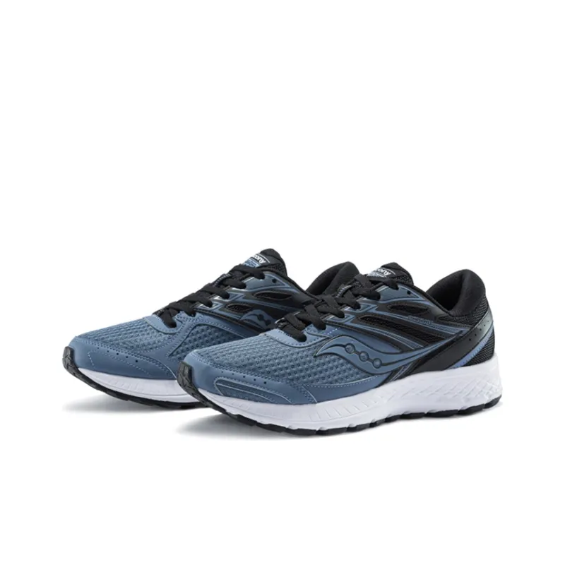 Saucony Cohesion 13 Cushioning Anti-Slip Wear-Resistant Breathability Low-Top Running Shoes Men's Blue Black-2