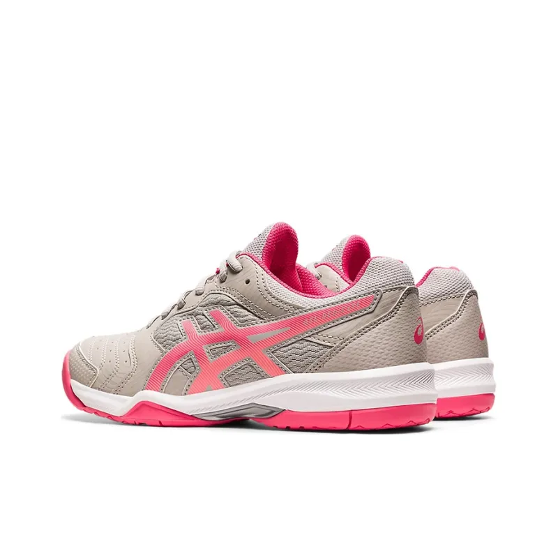 Asics Gel-Dedicate 6 Wear-Resistant Low-Top Running Shoes Women's Khaki Pink-3