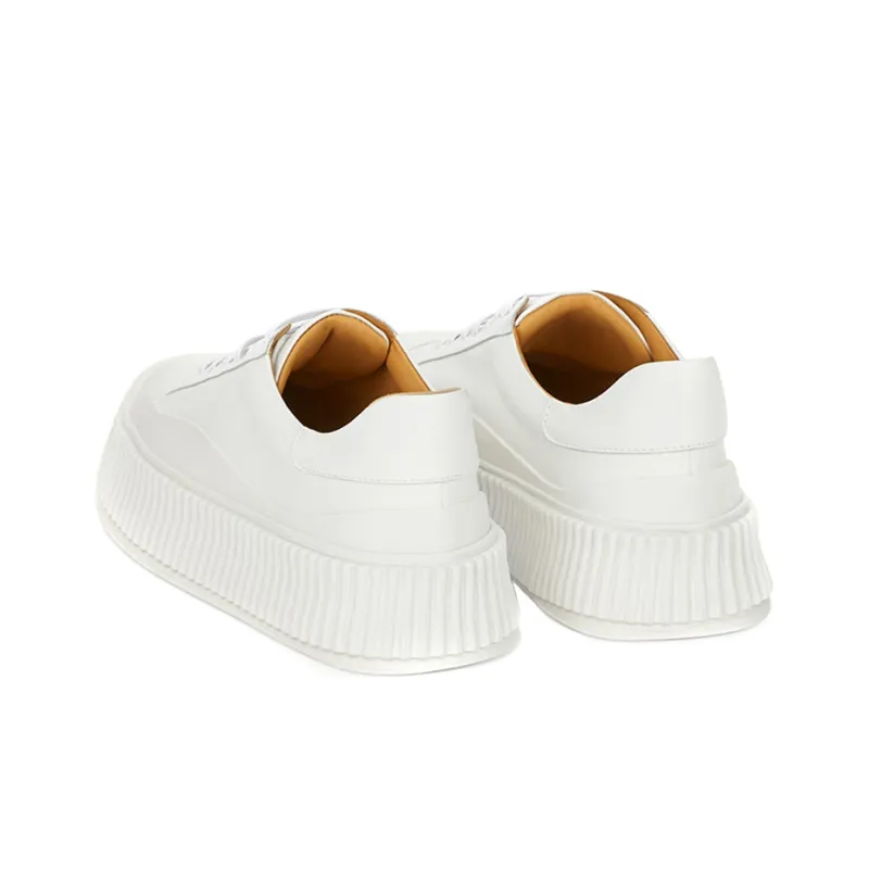 JIL SANDER Low Top Stylish Skateboarding Shoes Women's White-3