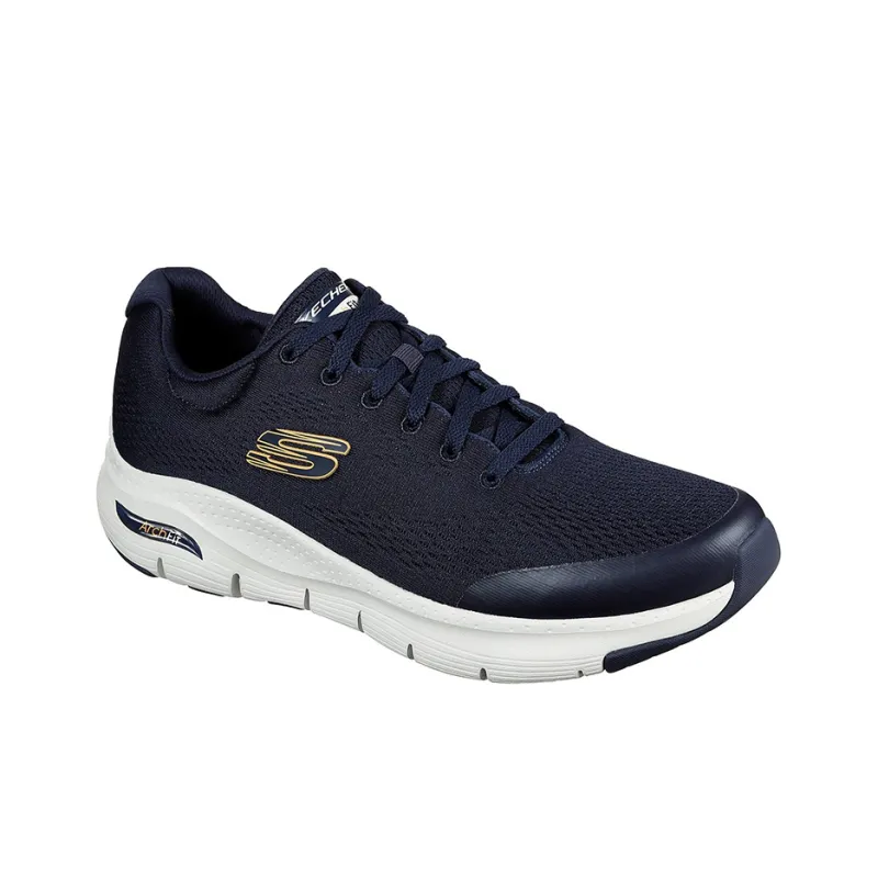 Skechers Arch Fit Slip Resistant Low Top Casual Shoes Men's Blue White-2