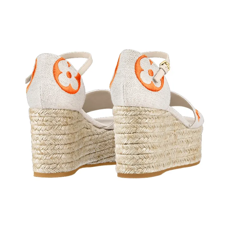 LOUIS VUITTON Starboard One Strap Sandals Women's Orange-3