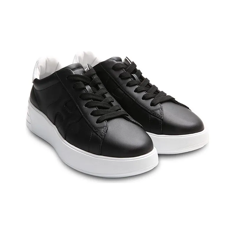 HOGAN Rebel Cushioning, Slip Resistant, And Abrasion Resistant Low Top Athletic Shoes Women's Black-2