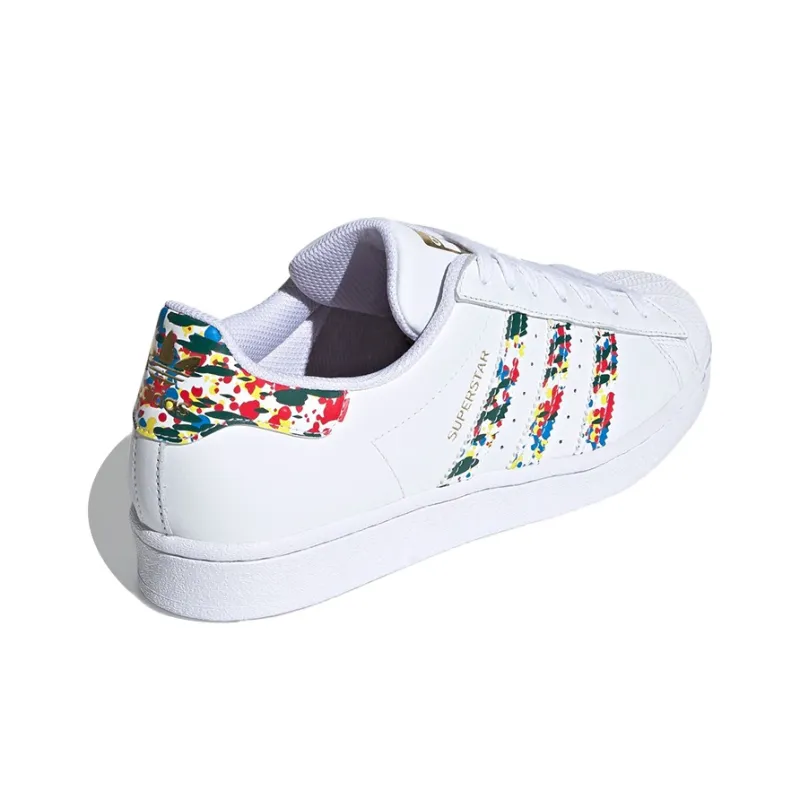 Adidas Superstar White Mult Color Splatter-3