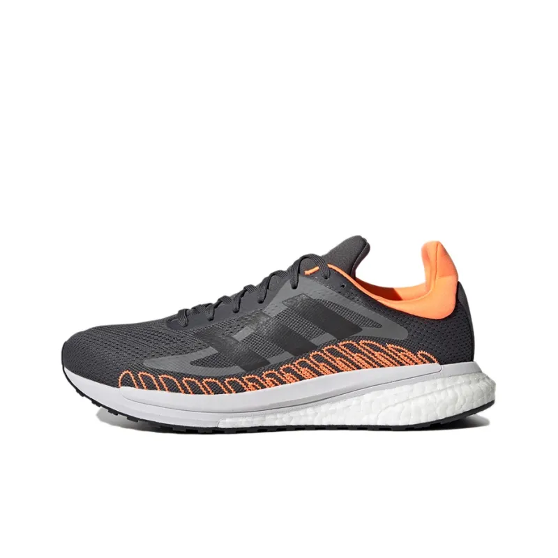 Adidas Solar Glide Breathable Low-Top Casual Running Shoes Men's Gray Orange-0