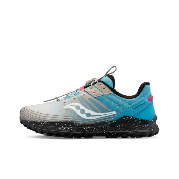 Saucony Mad River TR 2 Turbulent Flow Cushioned Wear-Resistant Lightweight Low-Top Running Shoes Women's Blue Black
