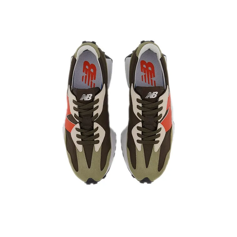 New Balance 327 True Olive Vibrant Orange-3