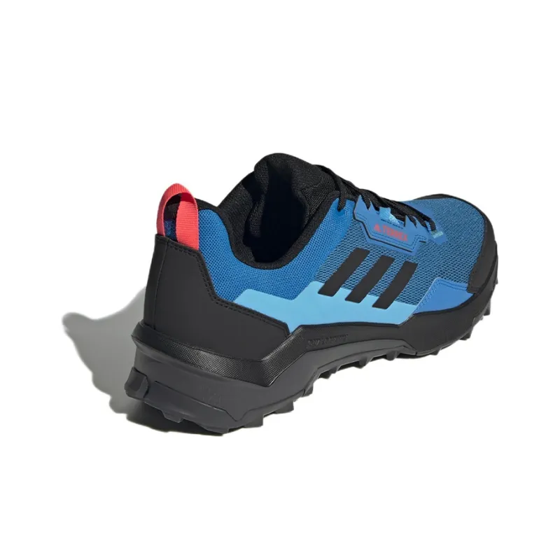Adidas Terrex Ax4 Primegreen Hiking Wear-Resistant Waterproof And Breathable Low-Top Hiking Shoes Men's Blue-3