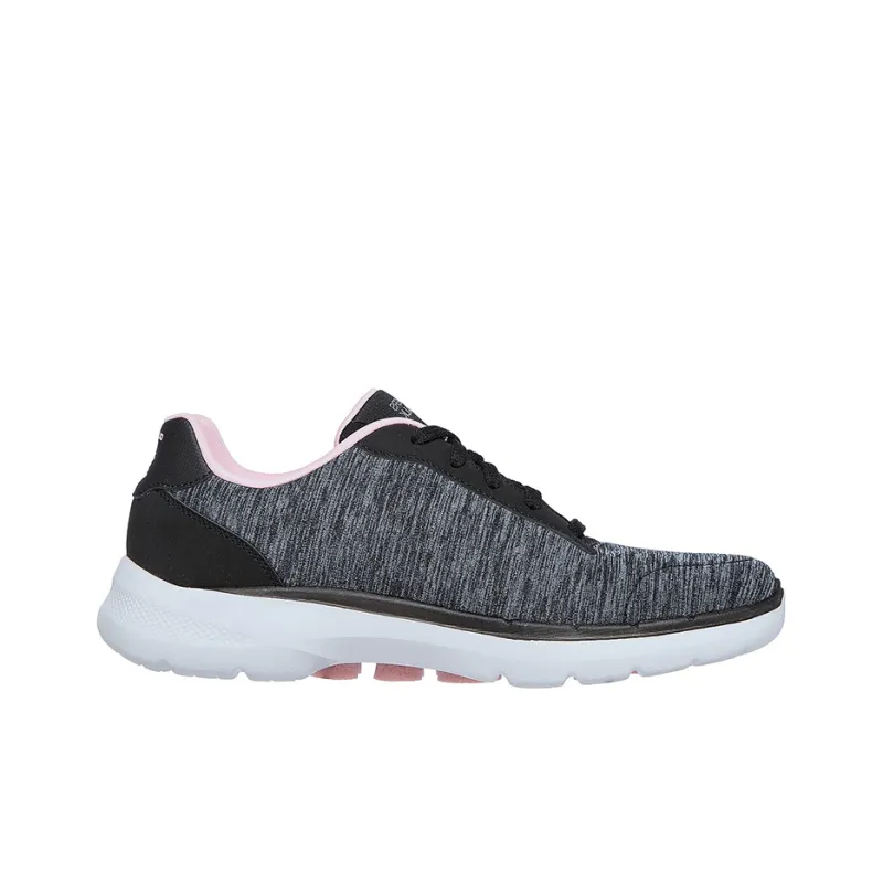 Skechers Go Walk 6 - Magic Melody Anti-Slip Wear-Resistant Low-Top Casual Shoes Women's Black Pink-1