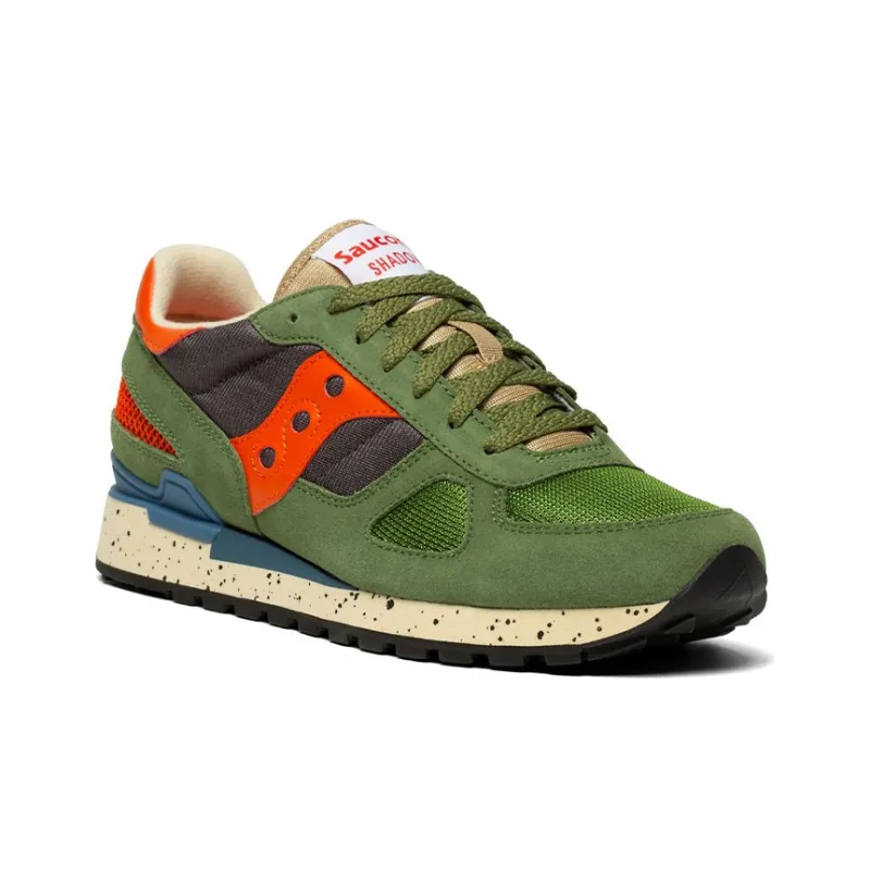 Saucony Shadow Original Running Shoes Men Low-Top Green/Orange/White-2