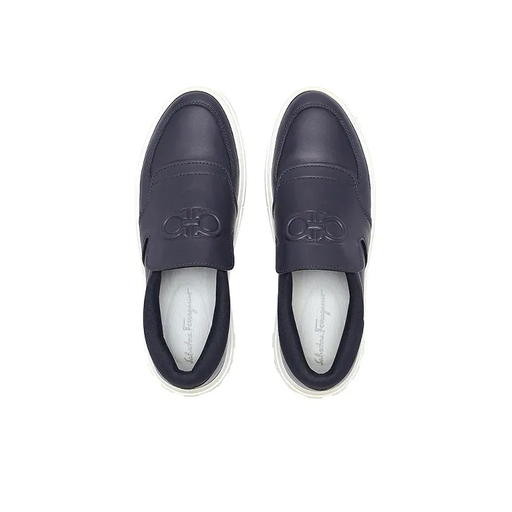FERRAGAMO Stylish Skateboarding Shoes Men's Dark Blue-3