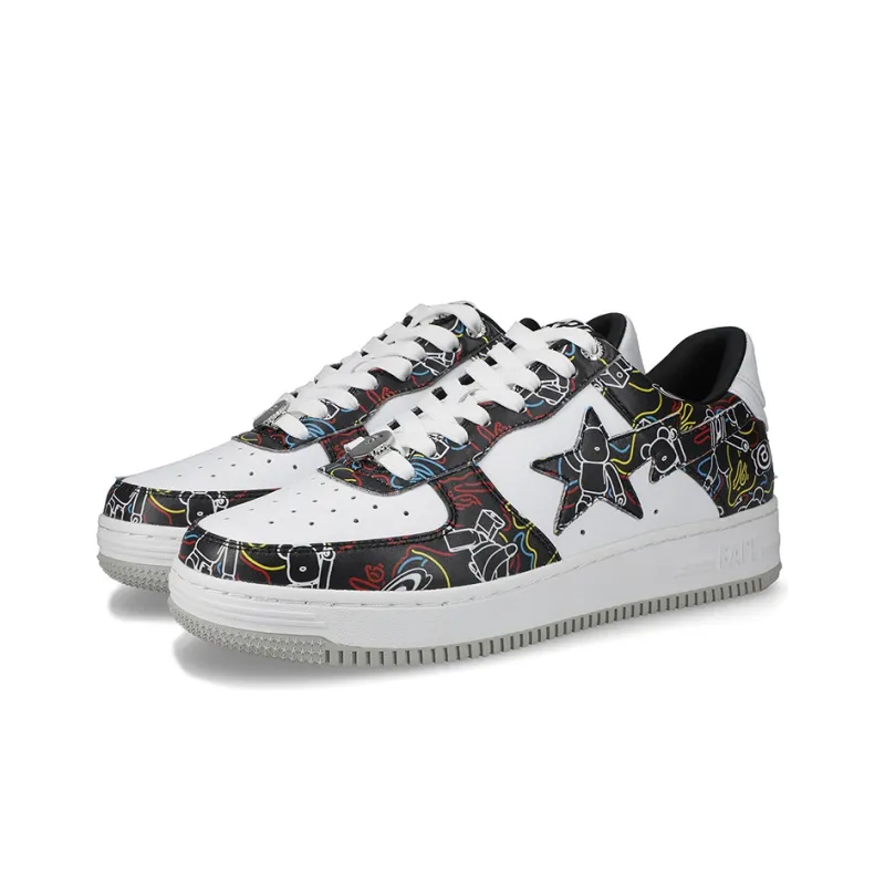 Medicom Toy x A BATHING APE STA 'BE@R CAMO' Stylish Skateboarding Shoes Women's Black Camouflage-1