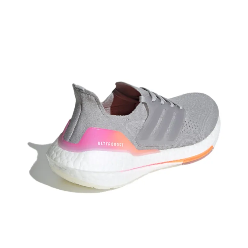 Adidas Ultra Boost 21 Grey Screaming Orange Women's-3