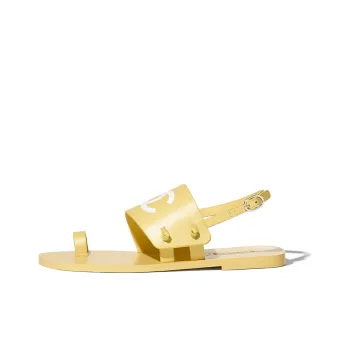 CHANEL One Strap Sandals Women's Yellow