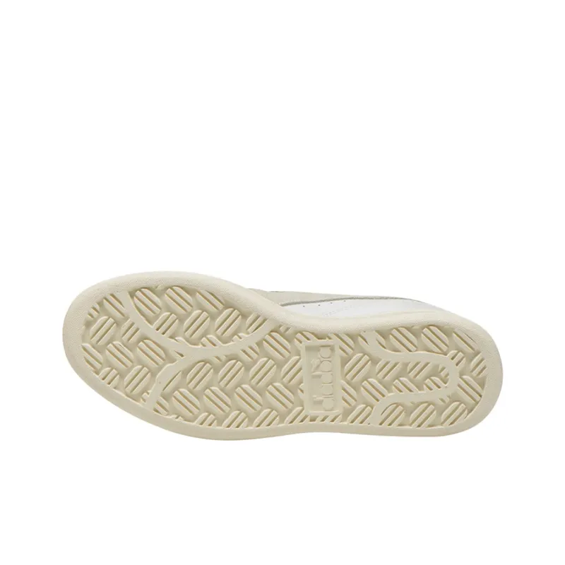 Diadora Mi Basket Low Icona Stylish Skateboarding Shoes Women's White-3