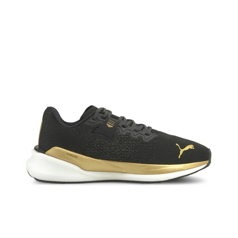 PUMA Eternity Nitro Slip-Resistant Low-Top Running Shoes Women's Black Gold-1
