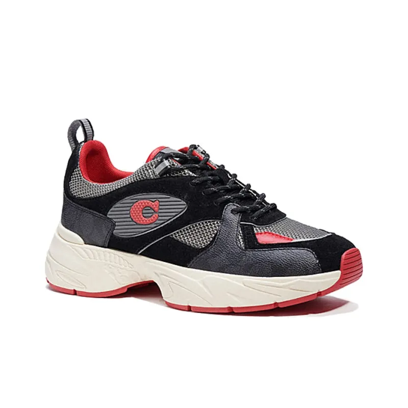 COACH Tech Low Top Casual Shoes Men's Mixed Black-1