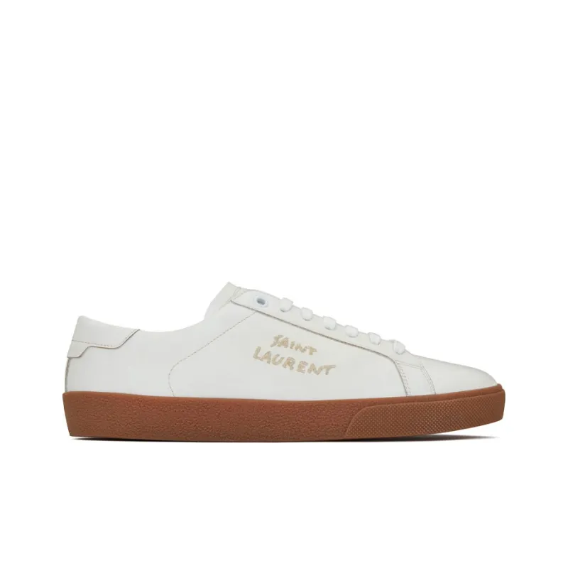 SAINT LAURENT SL/06 Court Classic Low Top Stylish Skateboarding Shoes Women's White-1
