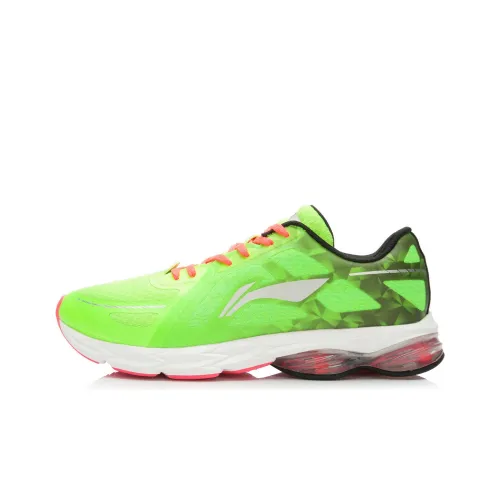 LINING Ring Bow Running Shoes Men Low-Top Green/Red