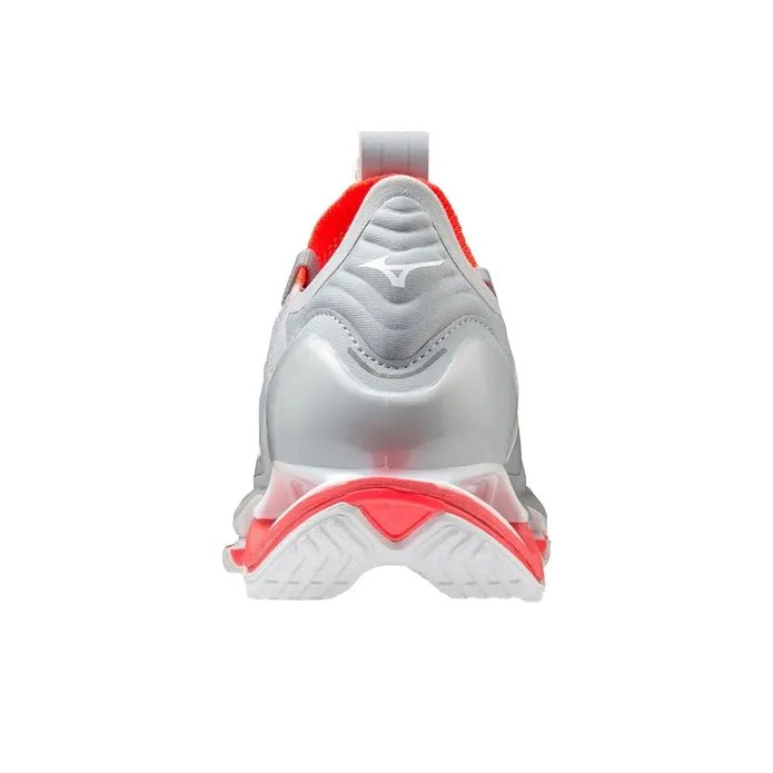 Mizuno Prophecy X Knit Cushioned Slip-Resistant Low-Top Running Shoes Women's White Red-3