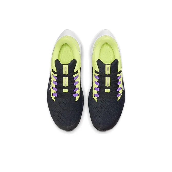 Nike Pegasus 38 Cushioning Anti-Slip And Wear-Resistant Low-Top Marathon Running Shoes GS Black Green-3