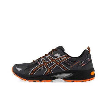 Asics Gel-Venture 5 Wear-Resistant Low-Top Running Shoes Men's Black Orange